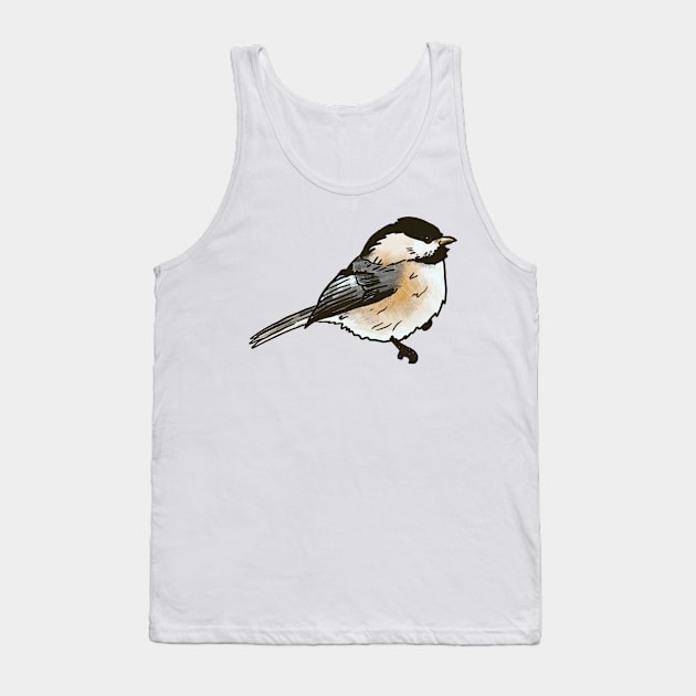 Black-capped Chickadee Tank Top by shehitsback